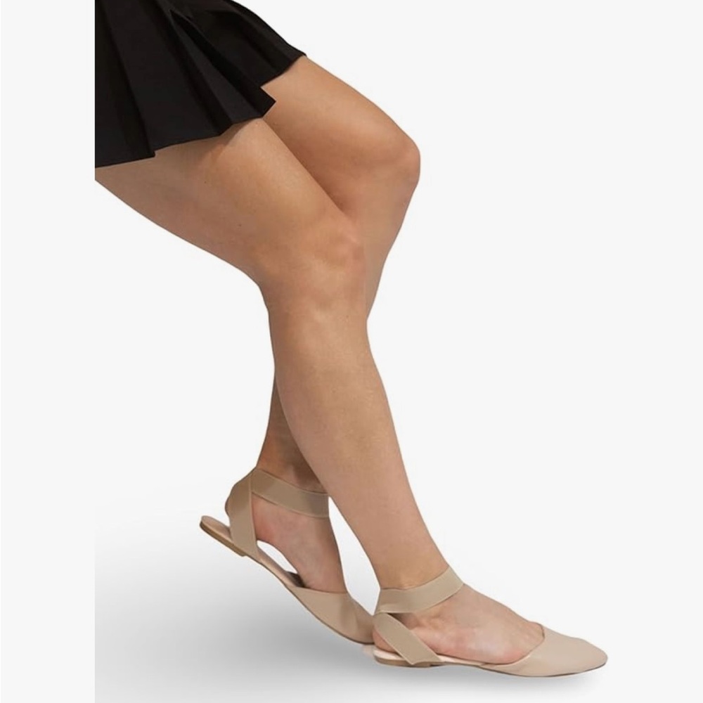 Gold Pointed Foldable Flats with Matching Clutch - Picture 2 of 4